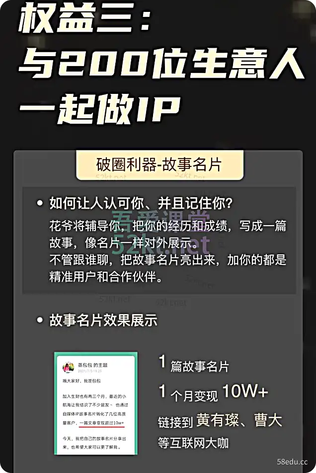 花爷的IP实战俱乐部，通过IP将生意利润提升20%-50%价值12800元 个人IP社群运营 第8张
