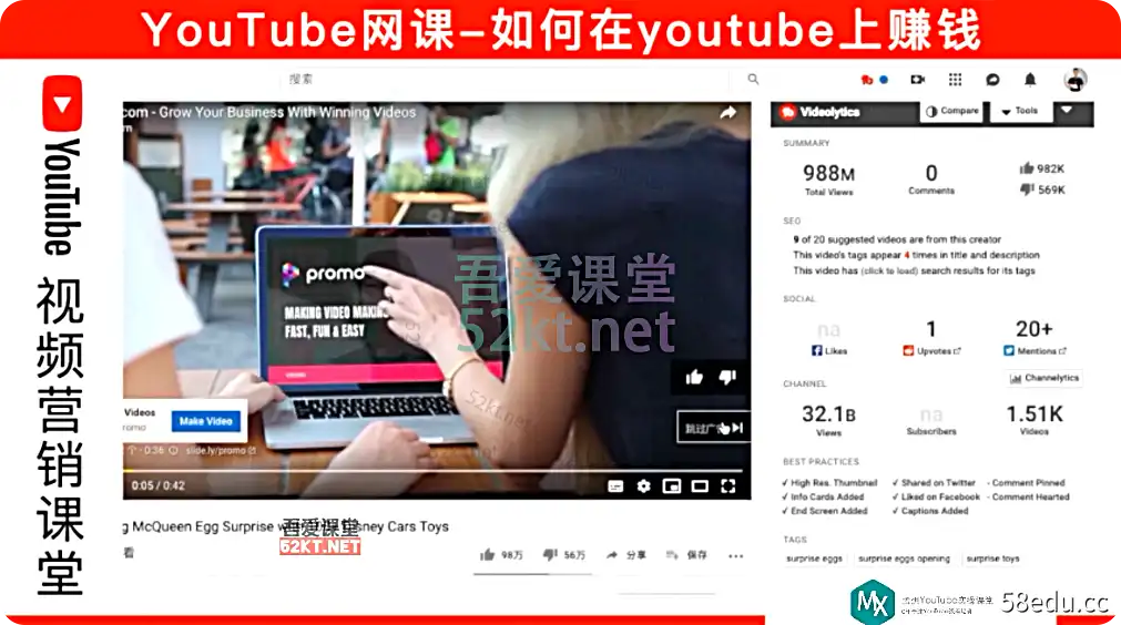 梦翔YouTube高级营销课程实操课程价值999元电商营销2