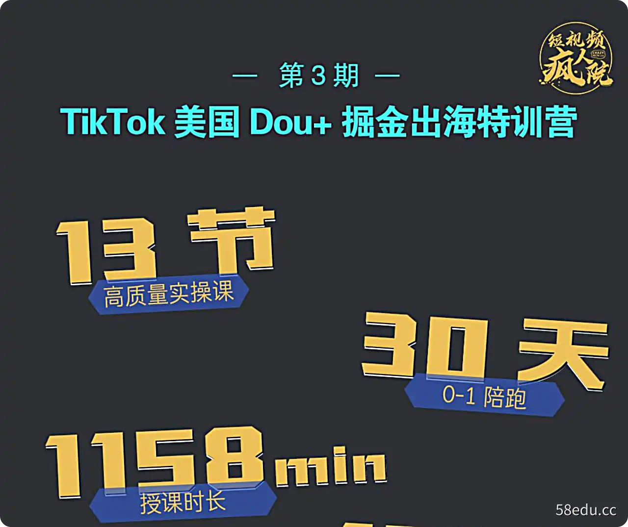 【短视频疯人院】TikTok Dou+特训营第三期-不可思议资源网