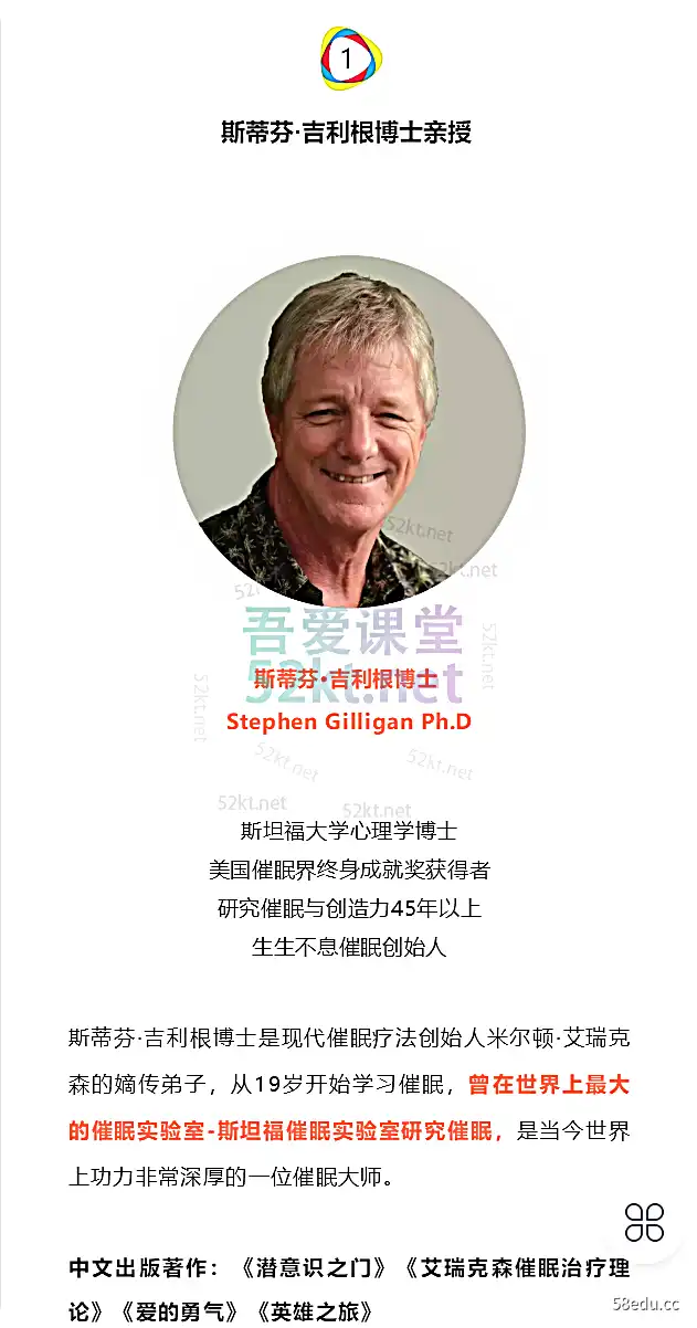 史蒂芬·吉利根博士“正向创意”家长导师班价值19800元培训推广第3期